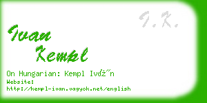 ivan kempl business card